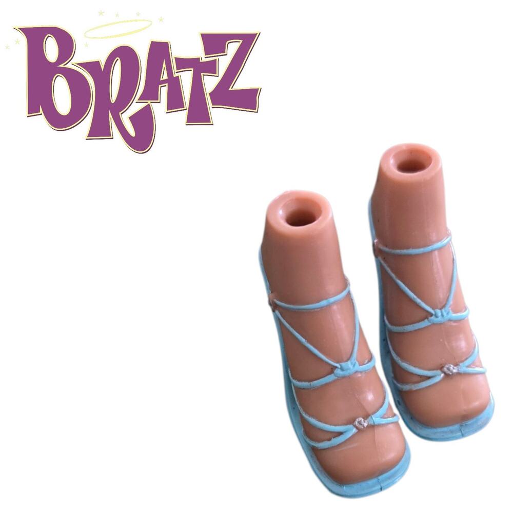 Bratz Girlz Doll Shoe Feet Replacement Nite Out Cloe Blue Heels Y2K